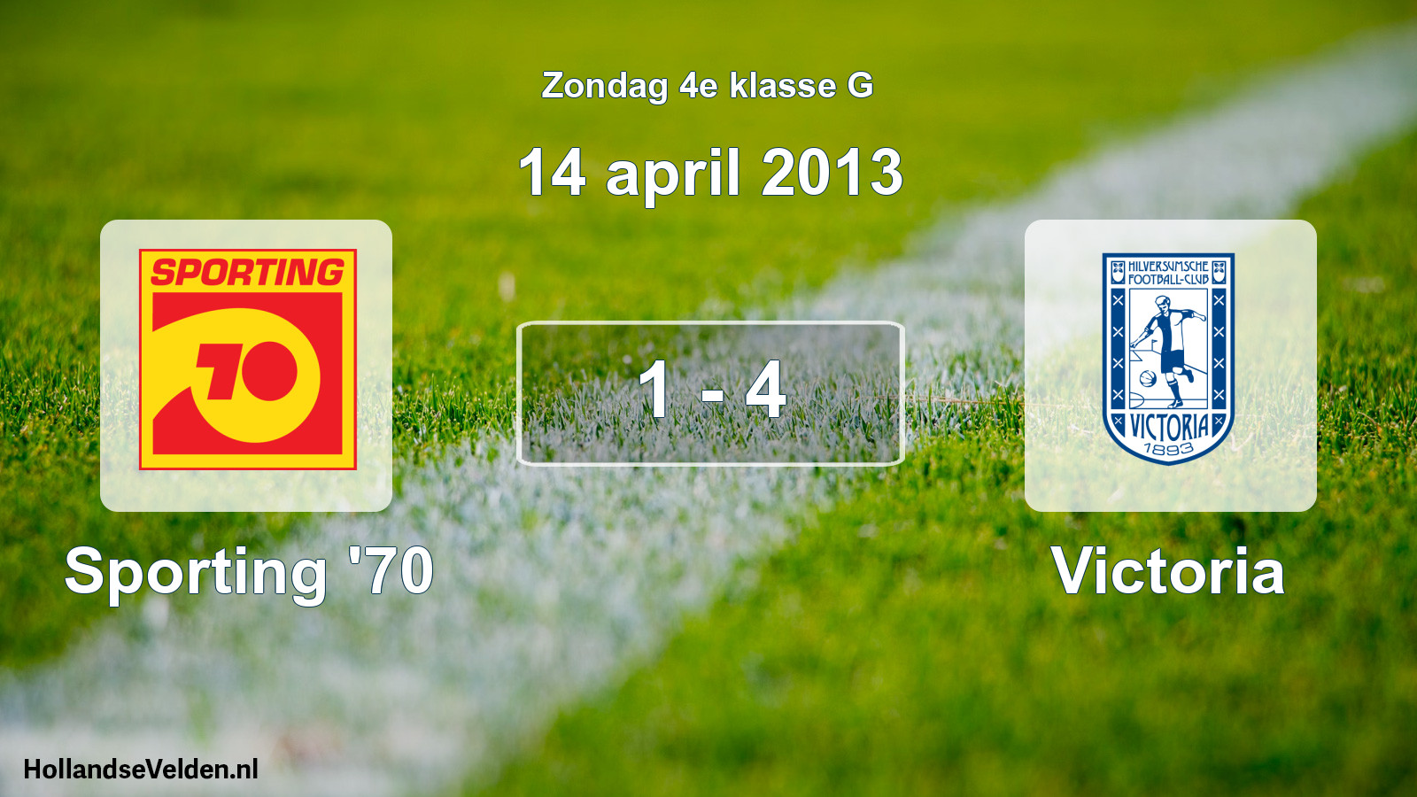 Total number of matches played: Sporting '70 - Victoria 1 - 4 (14 April 2013)