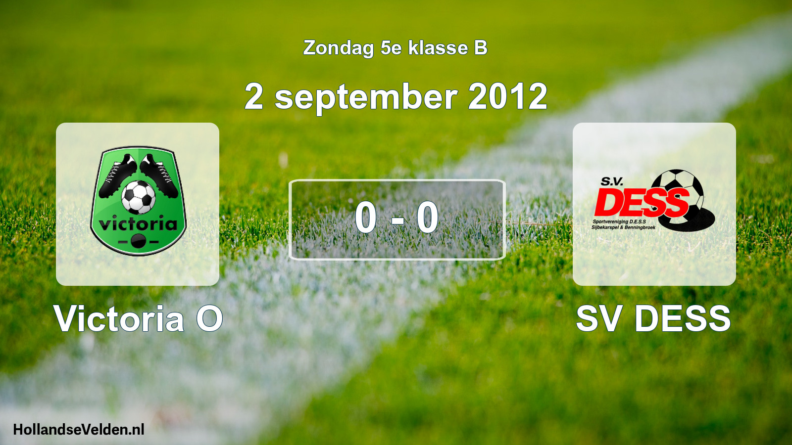Total number of matches played: Victoria O - SV DESS 0 - 0 (2 September 2012)