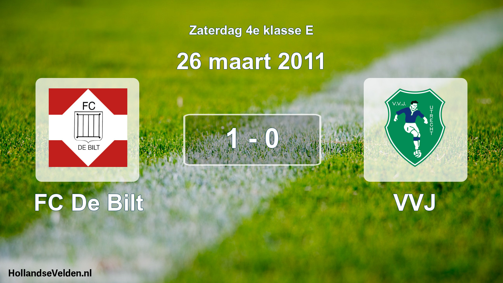 Total number of matches played: FC De Bilt - VVJ 1 - 0 (26 March 2011)