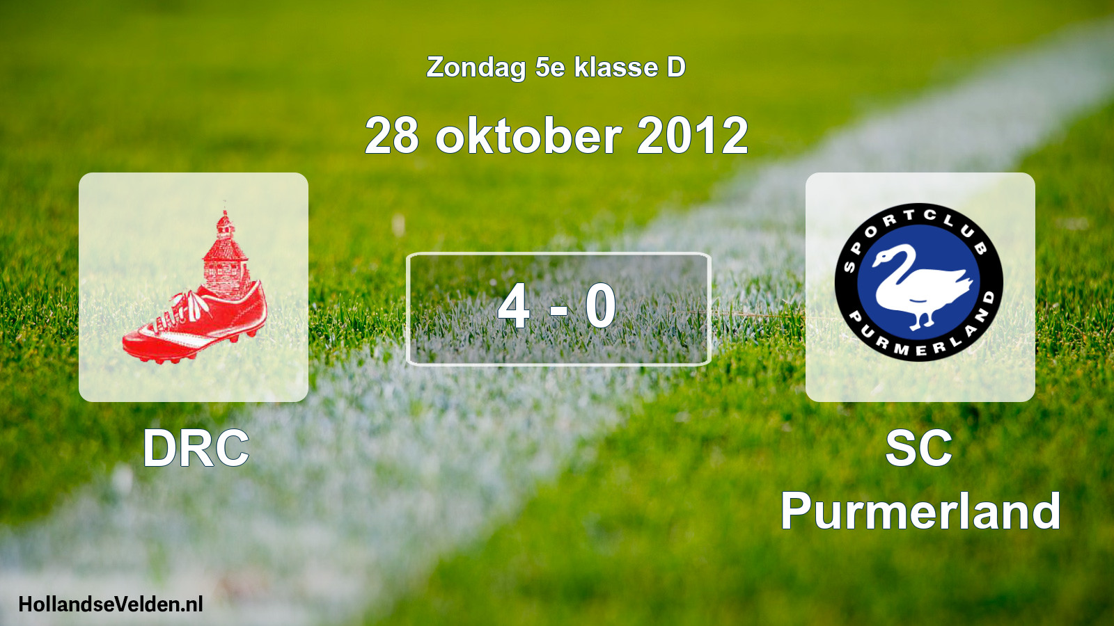 Total number of matches played: DRC - SC Purmerland 4 - 0 (28 October 2012)