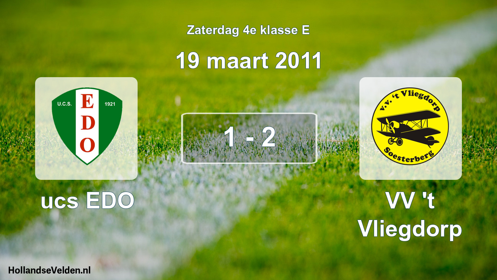 Total number of matches played: ucs EDO - VV 't Vliegdorp 1 - 2 (19 March 2011)
