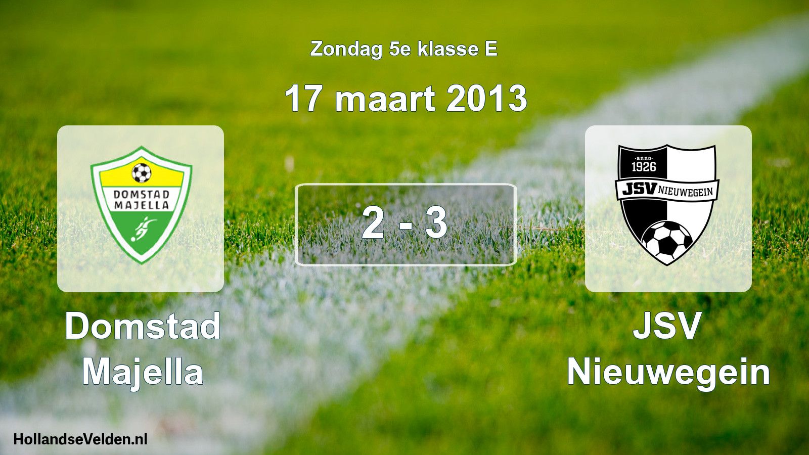 Total number of matches played: Domstad Majella - JSV Nieuwegein 2 - 3 (17 March 2013)
