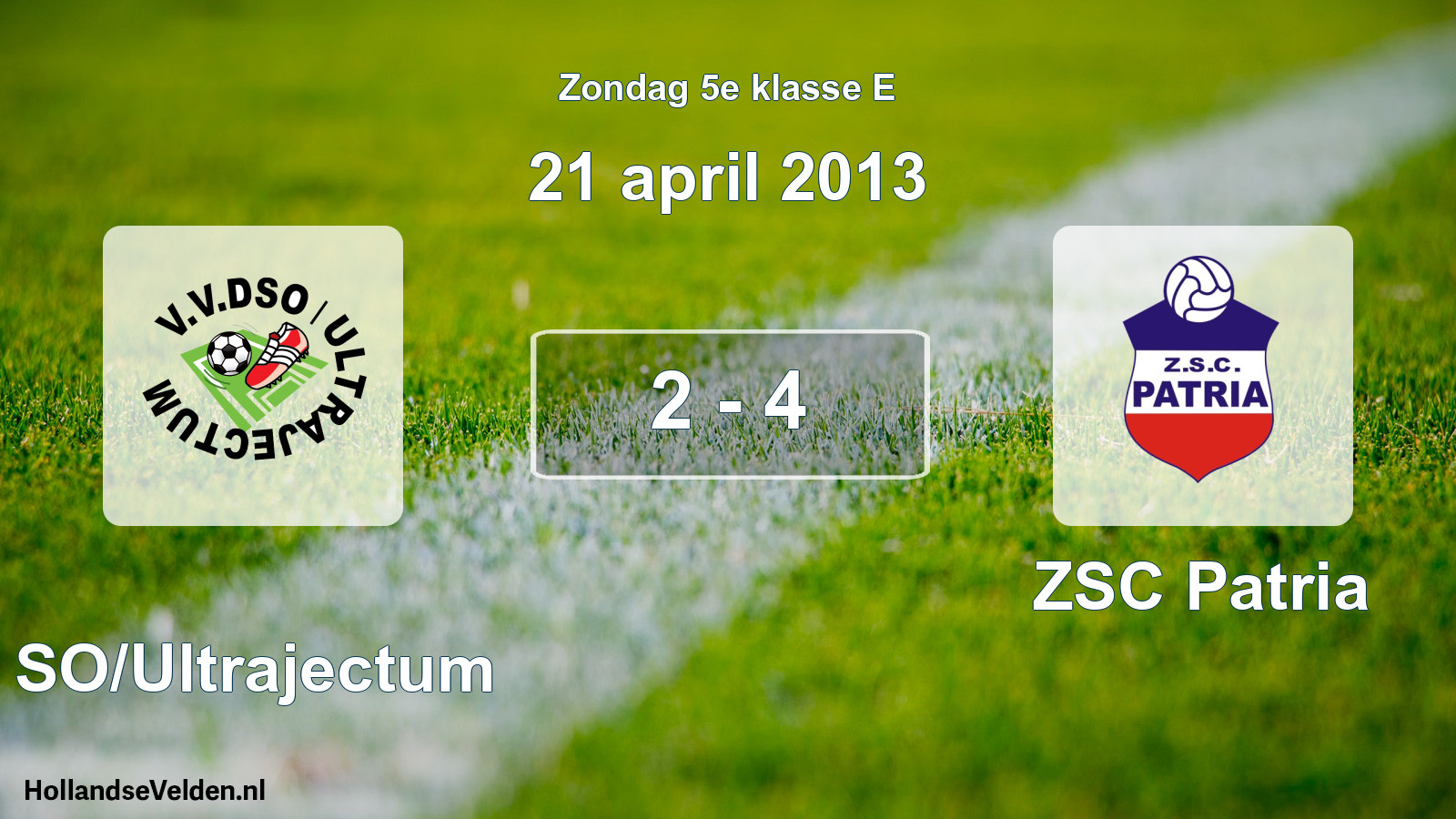 Total number of matches played: DSO/Ultrajectum - ZSC Patria 2 - 4 (21 April 2013)
