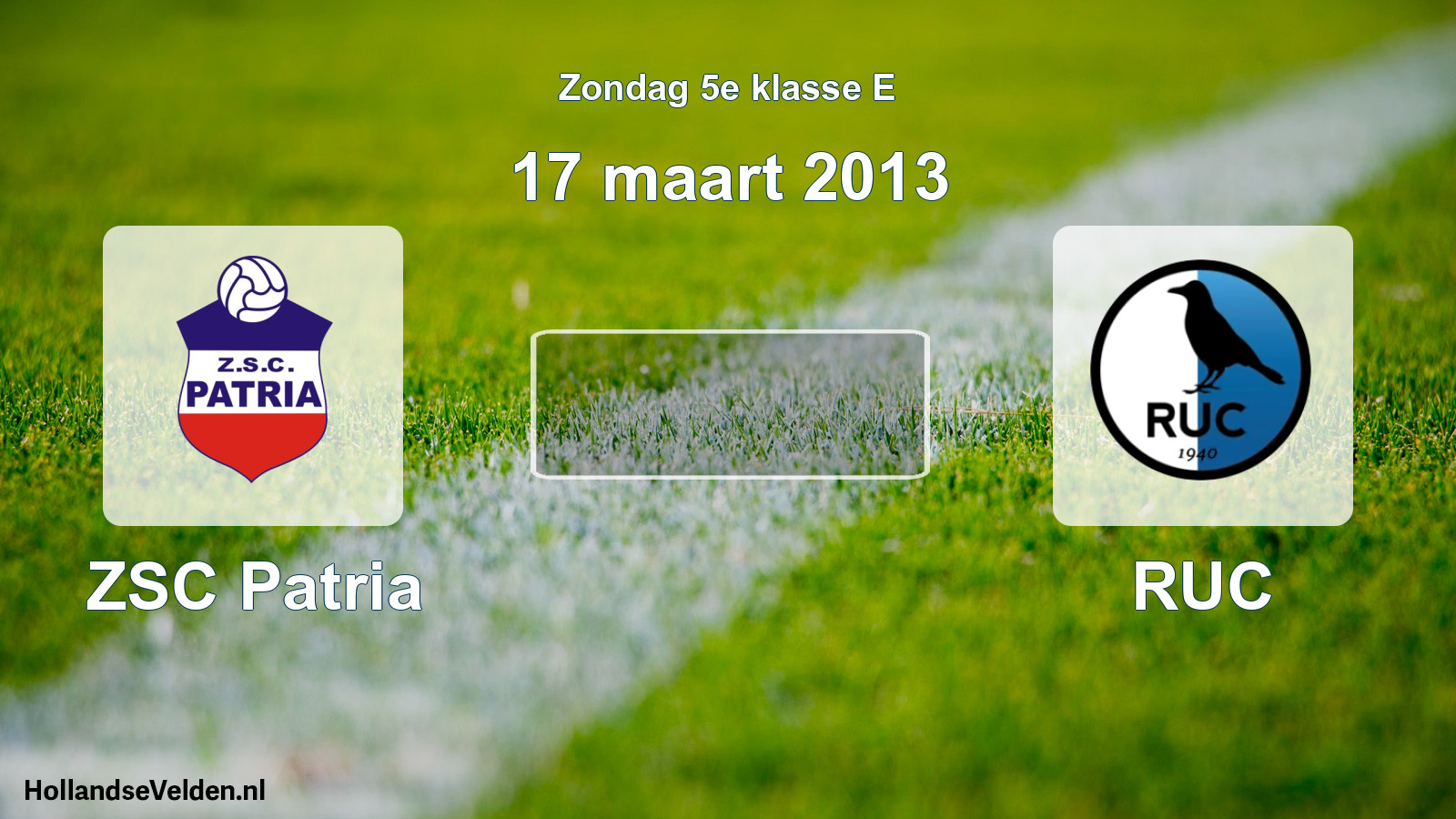 Scheduled Match: ZSC Patria - RUC (17 March 2013)