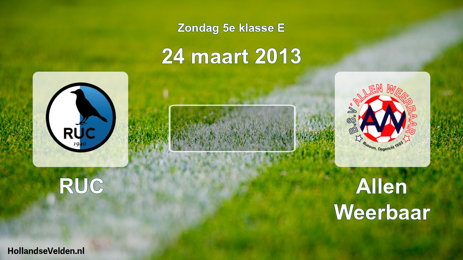 Scheduled Match: RUC - Allen Weerbaar (24 March 2013)