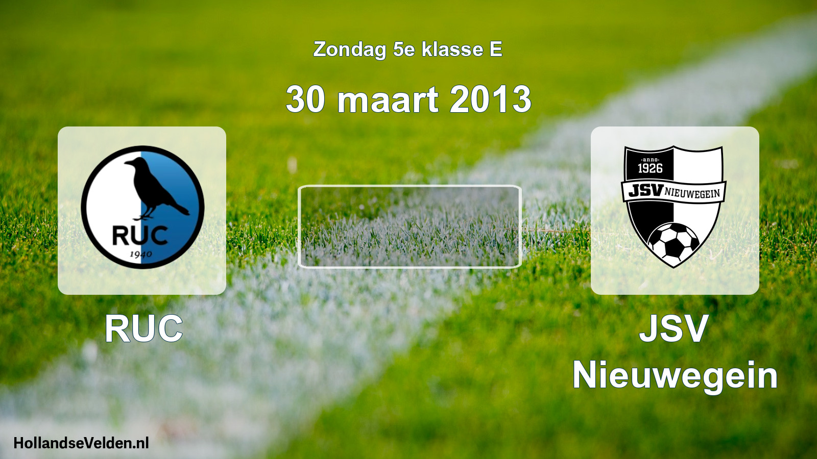 Scheduled Match: RUC - JSV Nieuwegein (30 March 2013)