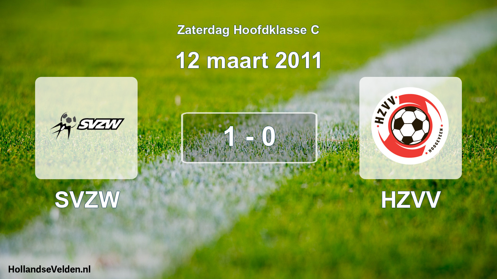 Total number of matches played: SVZW - HZVV 1 - 0 (12 March 2011)