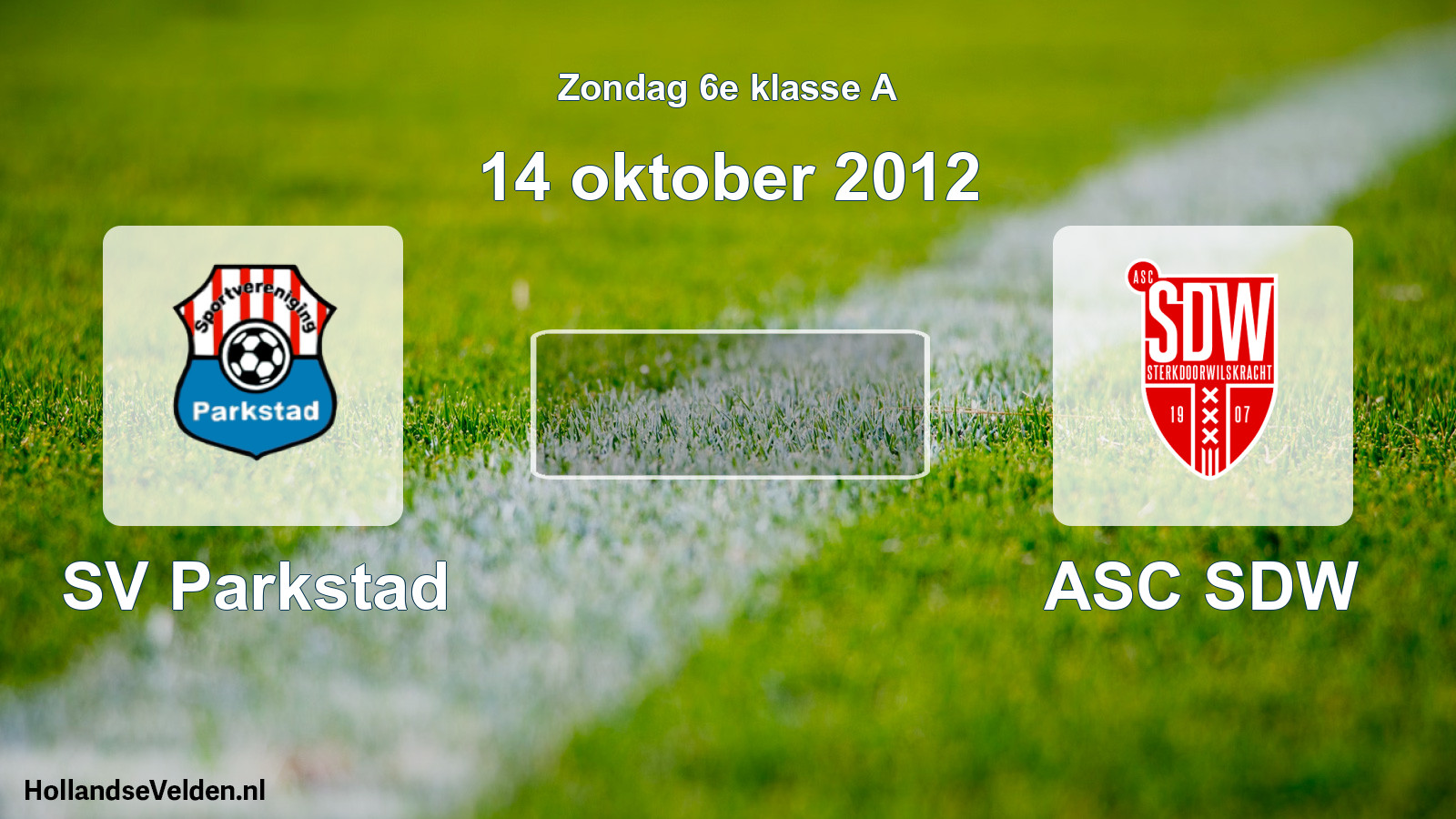 Scheduled Match: SV Parkstad - ASC SDW (14 October 2012)
