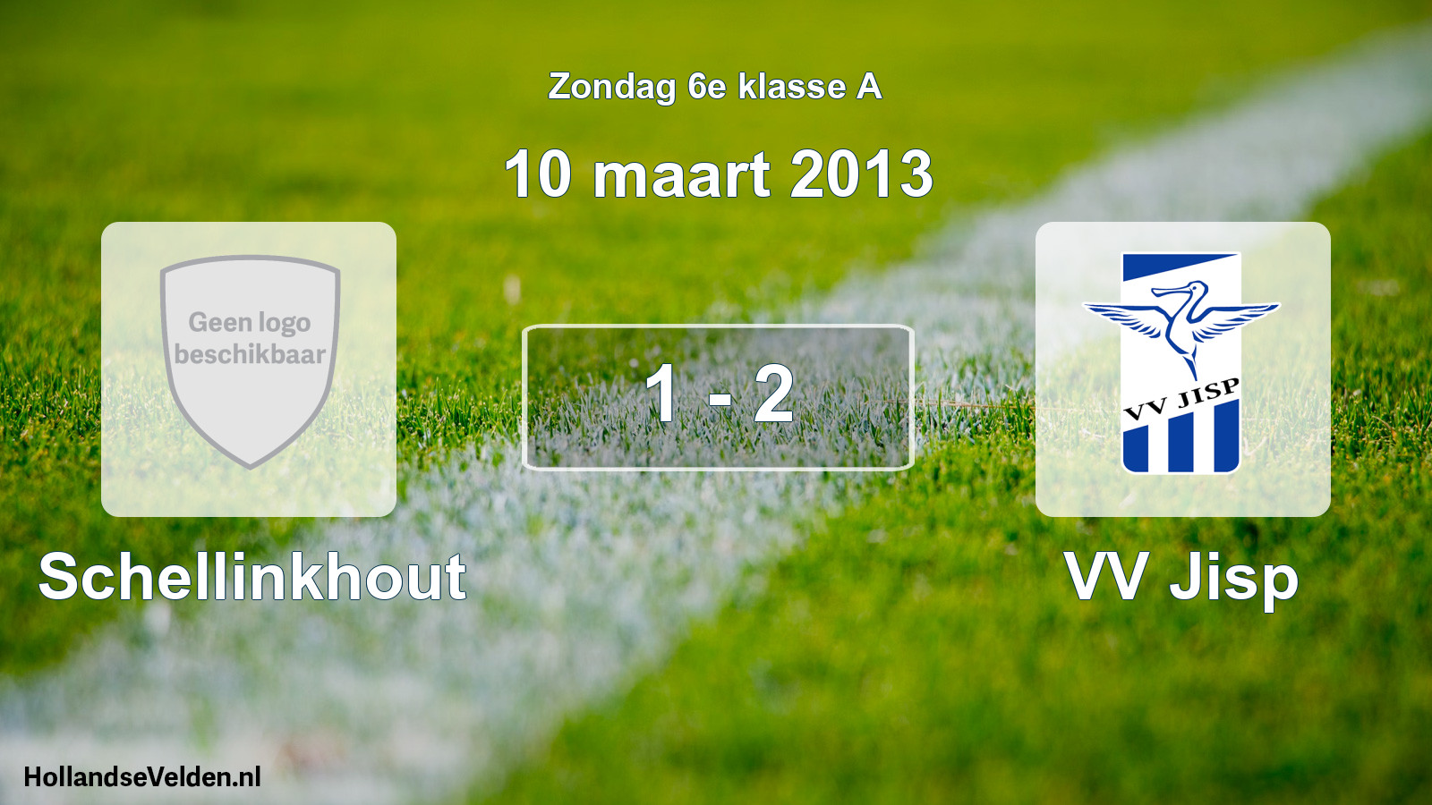 Total number of matches played: Schellinkhout - VV Jisp 1 - 2 (10 March 2013)