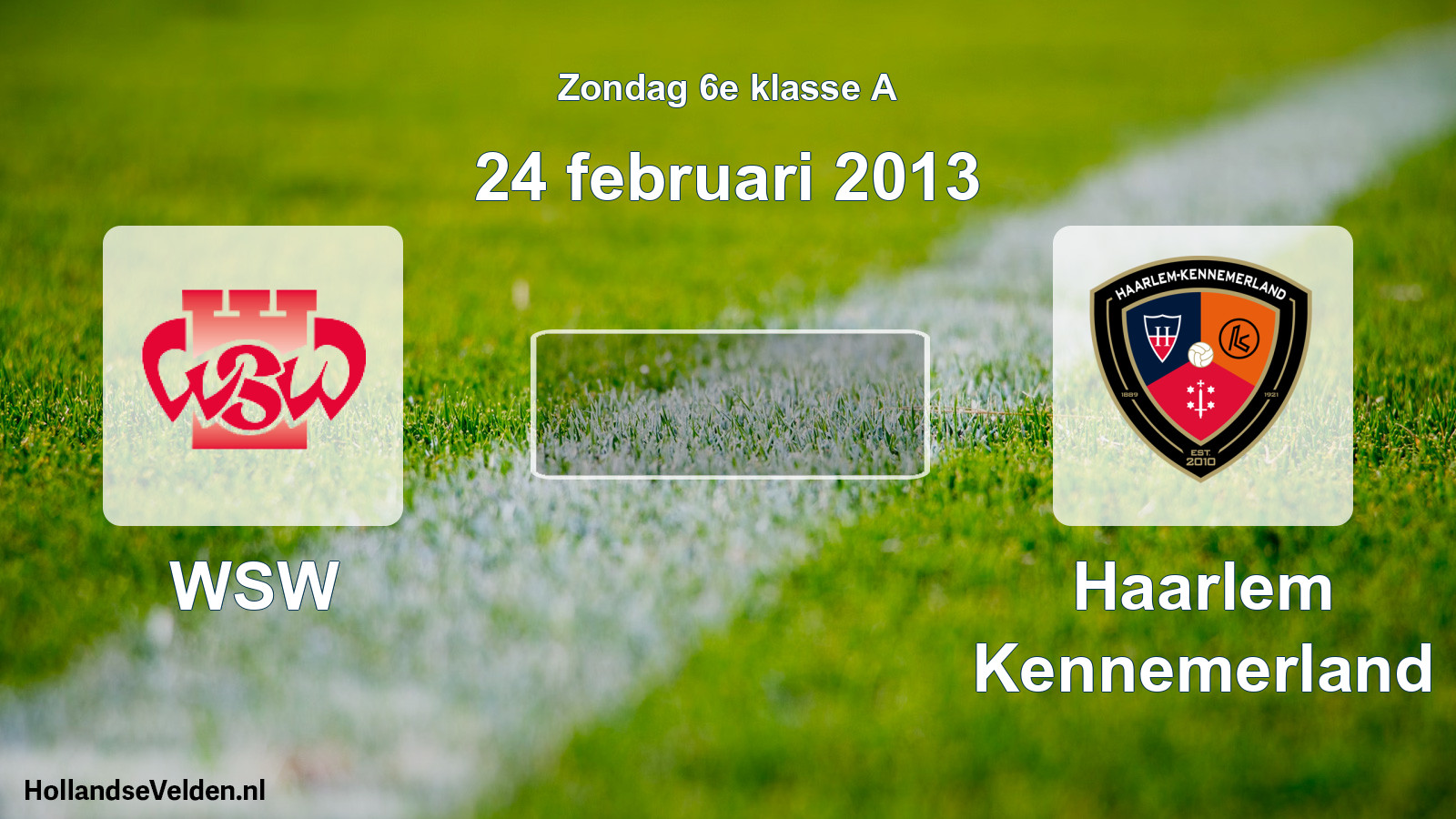 Scheduled Match: WSW - Haarlem Kennemerland (24 February 2013)