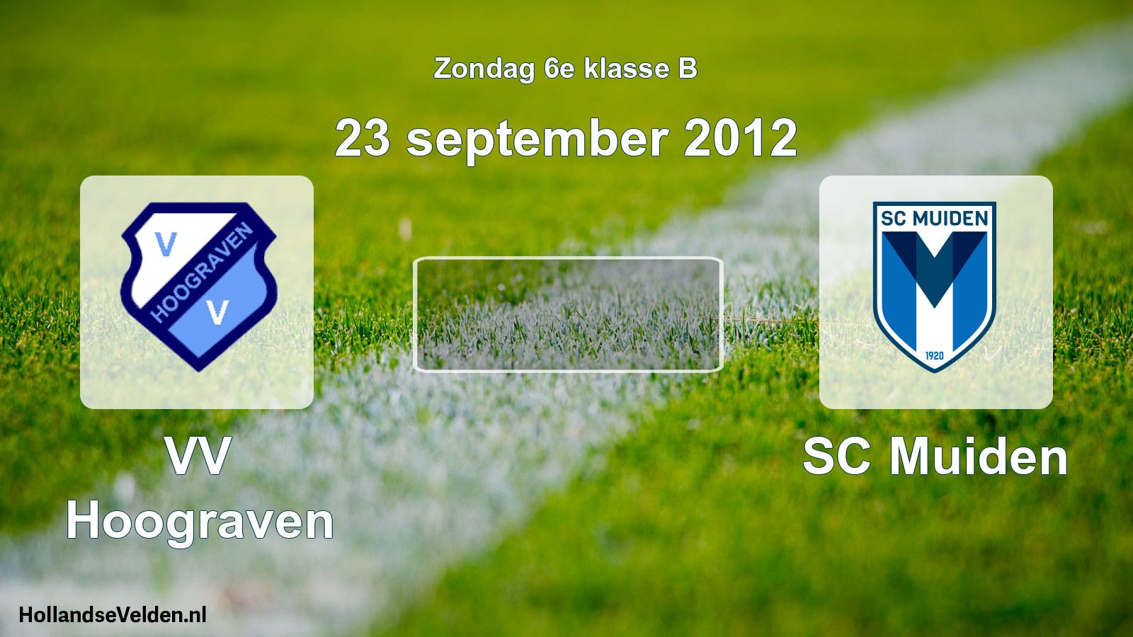 Scheduled Match: VV Hoograven - SC Muiden (23 September 2012)