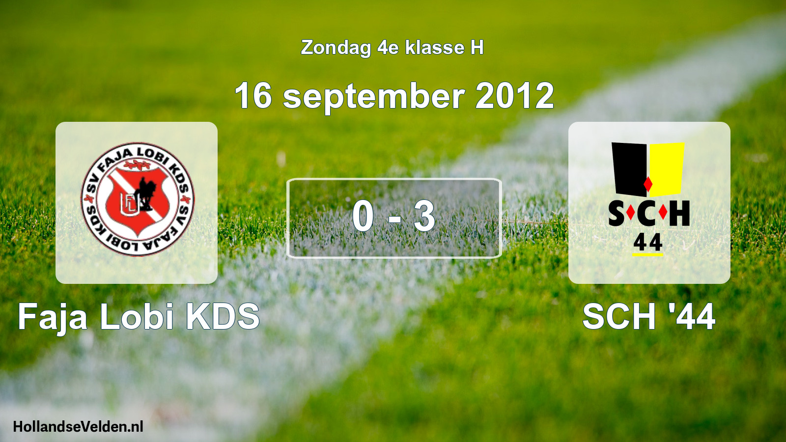 Total number of matches played: Faja Lobi KDS - SCH '44 0 - 3 (16 September 2012)