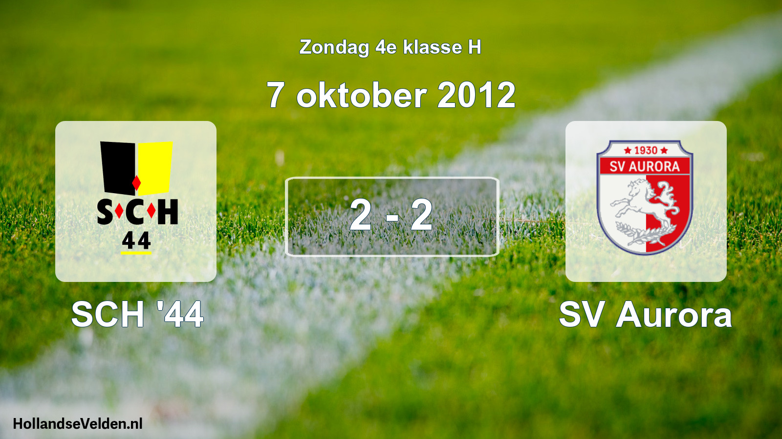 Total number of matches played: SCH '44 - SV Aurora 2 - 2 (7 October 2012)