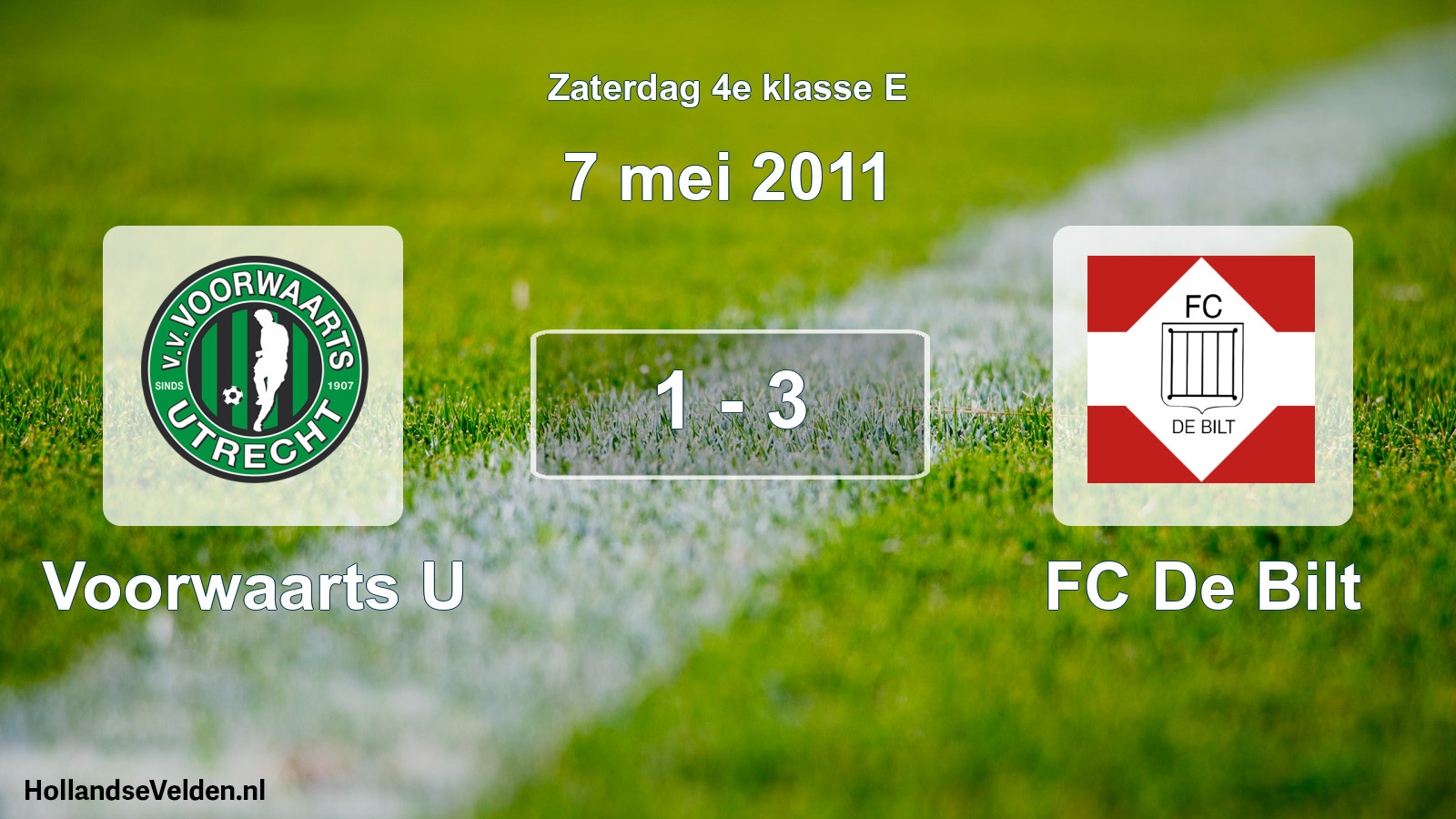 Total number of matches played: Voorwaarts U - FC De Bilt 1 - 3 (7 May 2011)