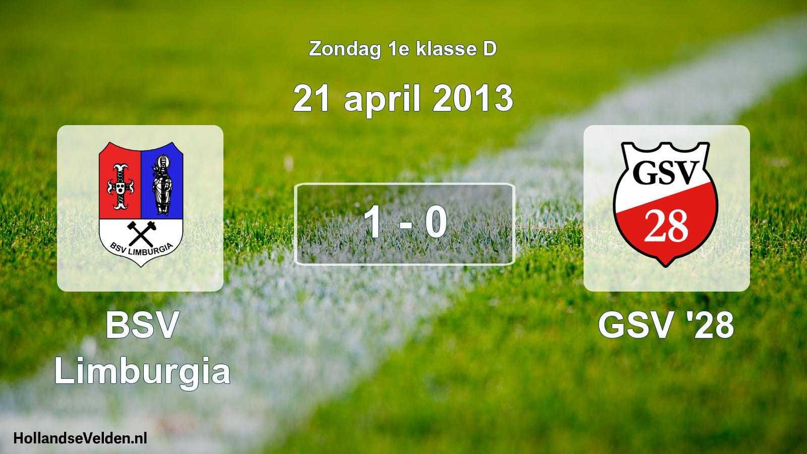 Total number of matches played: BSV Limburgia - GSV '28 1 - 0 (21 April 2013)