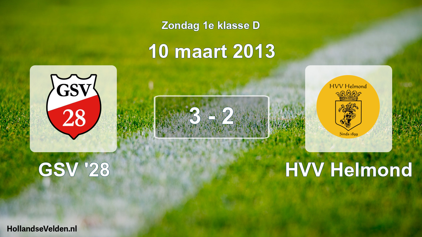 Total number of matches played: GSV '28 - HVV Helmond 3 - 2 (10 March 2013)