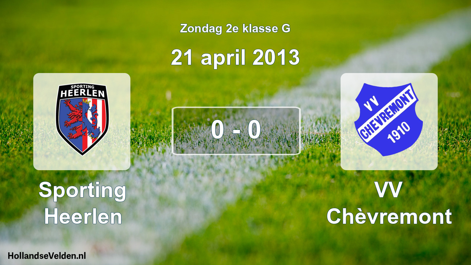 Total number of matches played: Sporting Heerlen - VV Chèvremont 0 - 0 (21 April 2013)