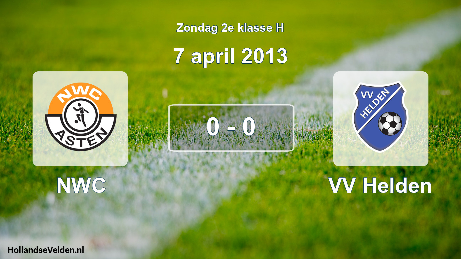 Total number of matches played: NWC - VV Helden 0 - 0 (7 April 2013)