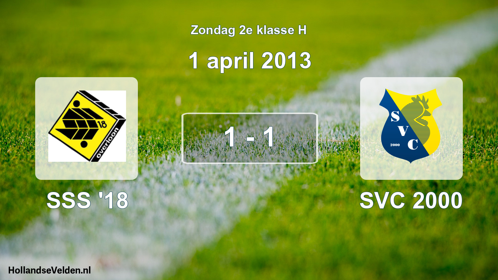 Total number of matches played: SSS '18 - SVC 2000 1 - 1 (1 April 2013)