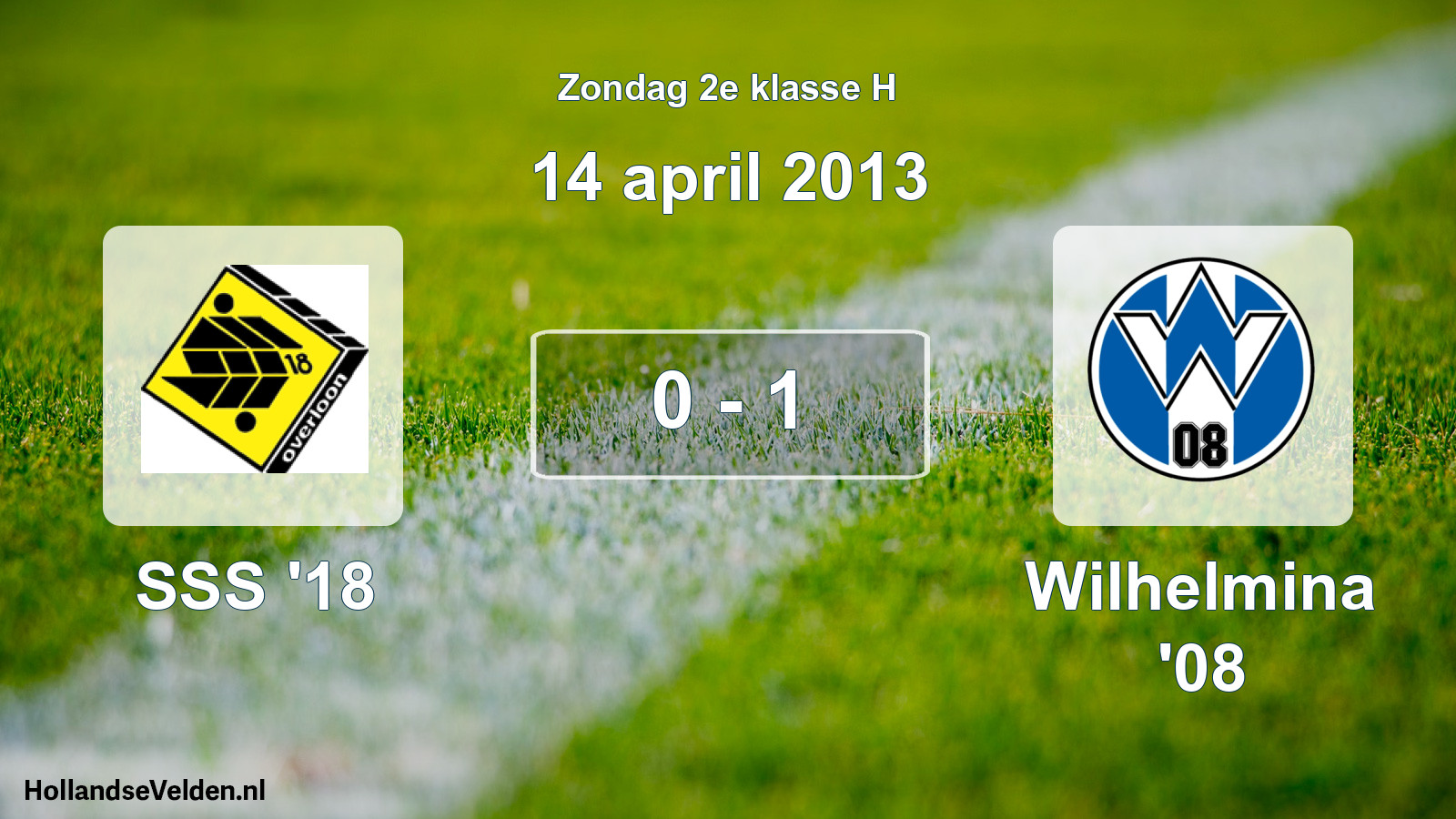 Total number of matches played: SSS '18 - Wilhelmina '08 0 - 1 (14 April 2013)