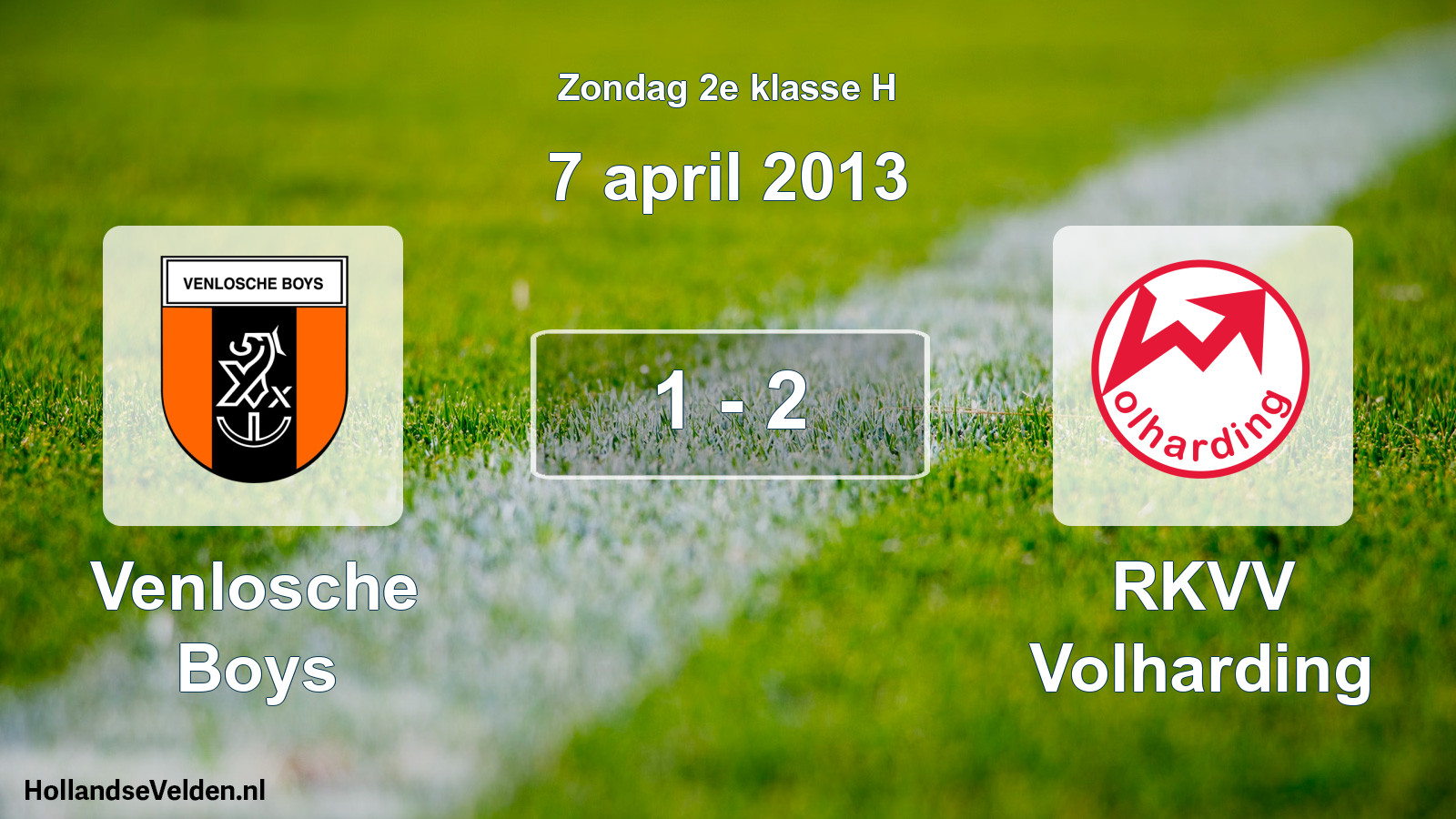 Total number of matches played: Venlosche Boys - RKVV Volharding 1 - 2 (7 April 2013)