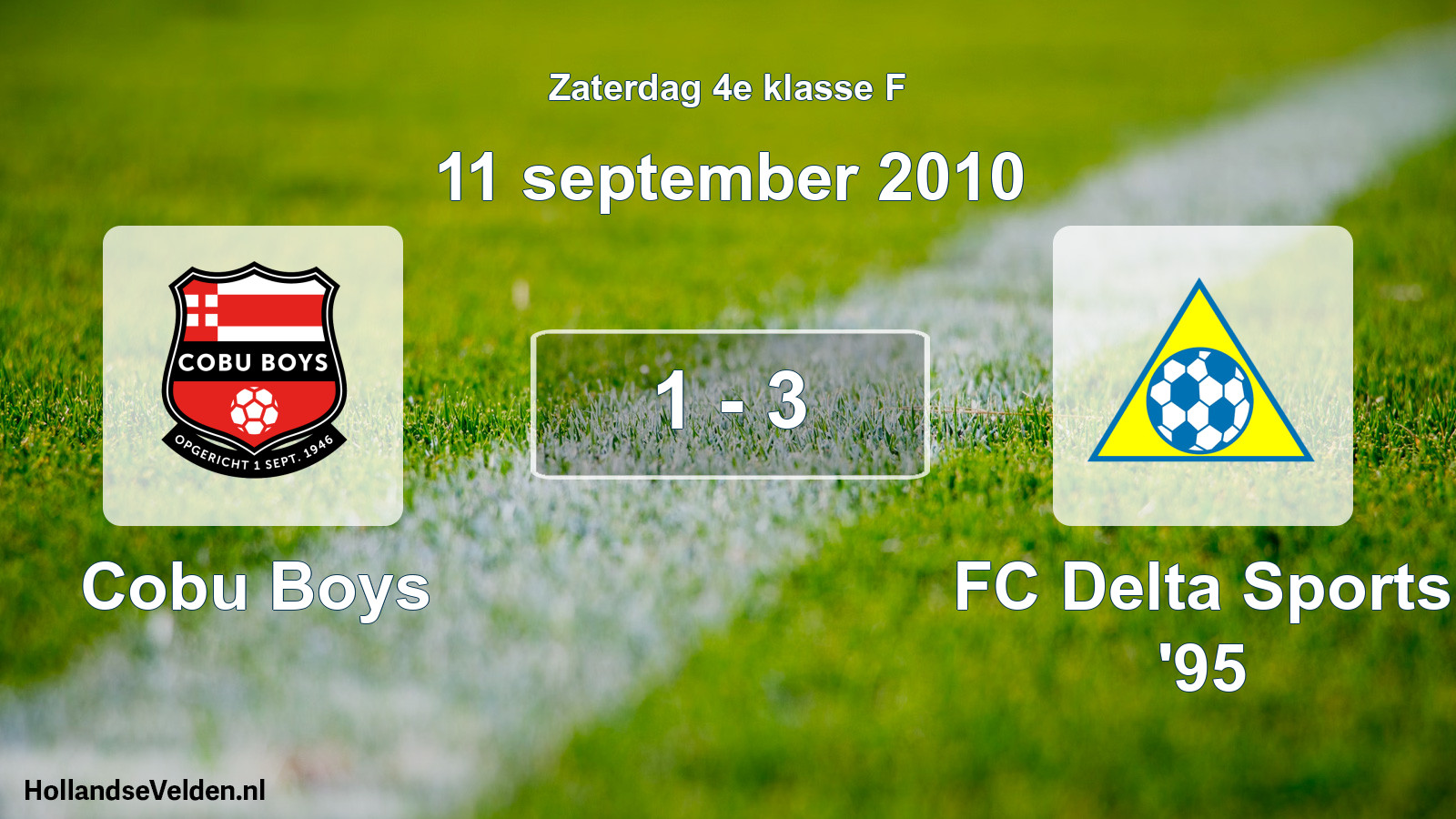 Total number of matches played: Cobu Boys - FC Delta Sports '95 1 - 3 (11 September 2010)