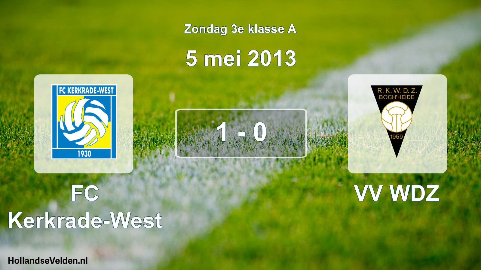 Total number of matches played: FC Kerkrade-West - VV WDZ 1 - 0 (5 May 2013)