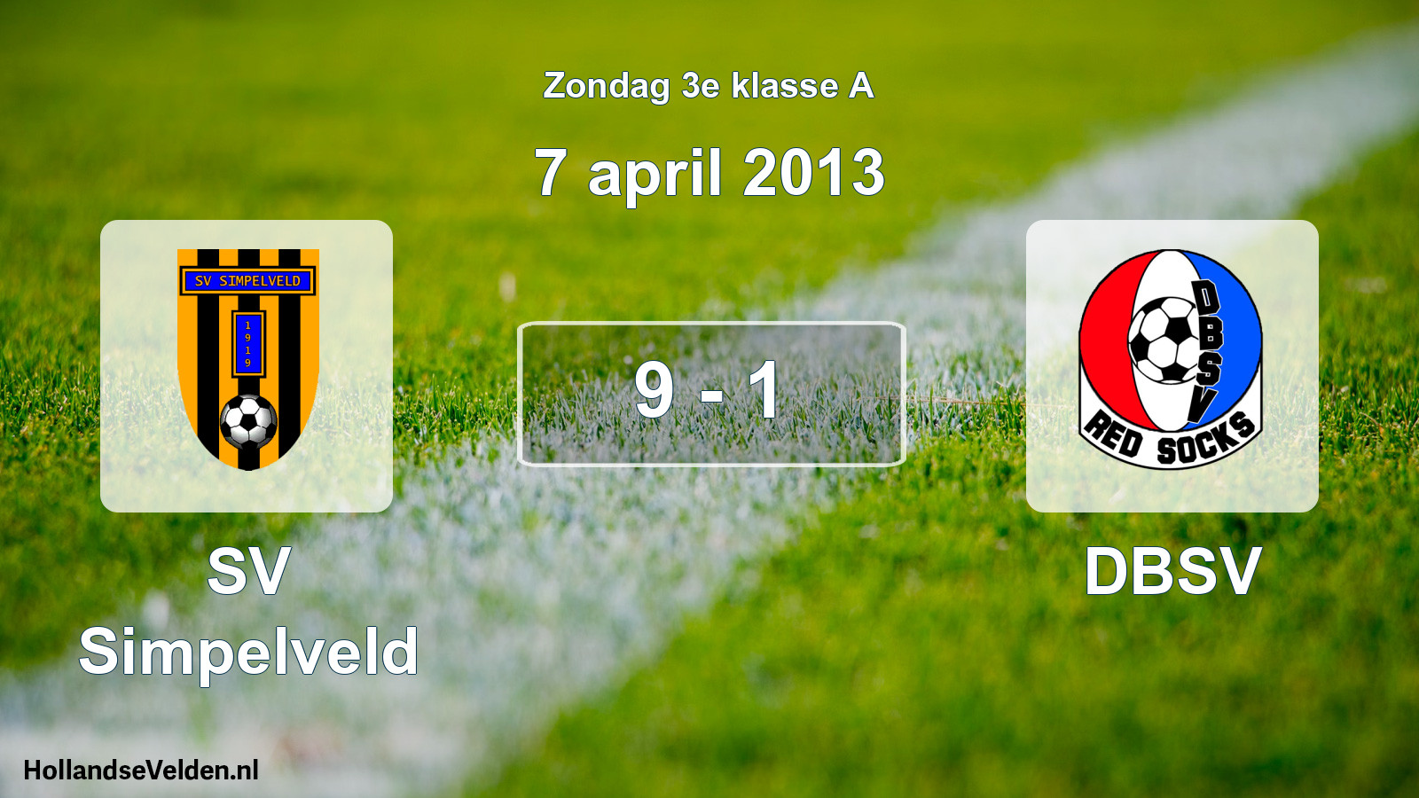 Total number of matches played: SV Simpelveld - DBSV 9 - 1 (7 April 2013)