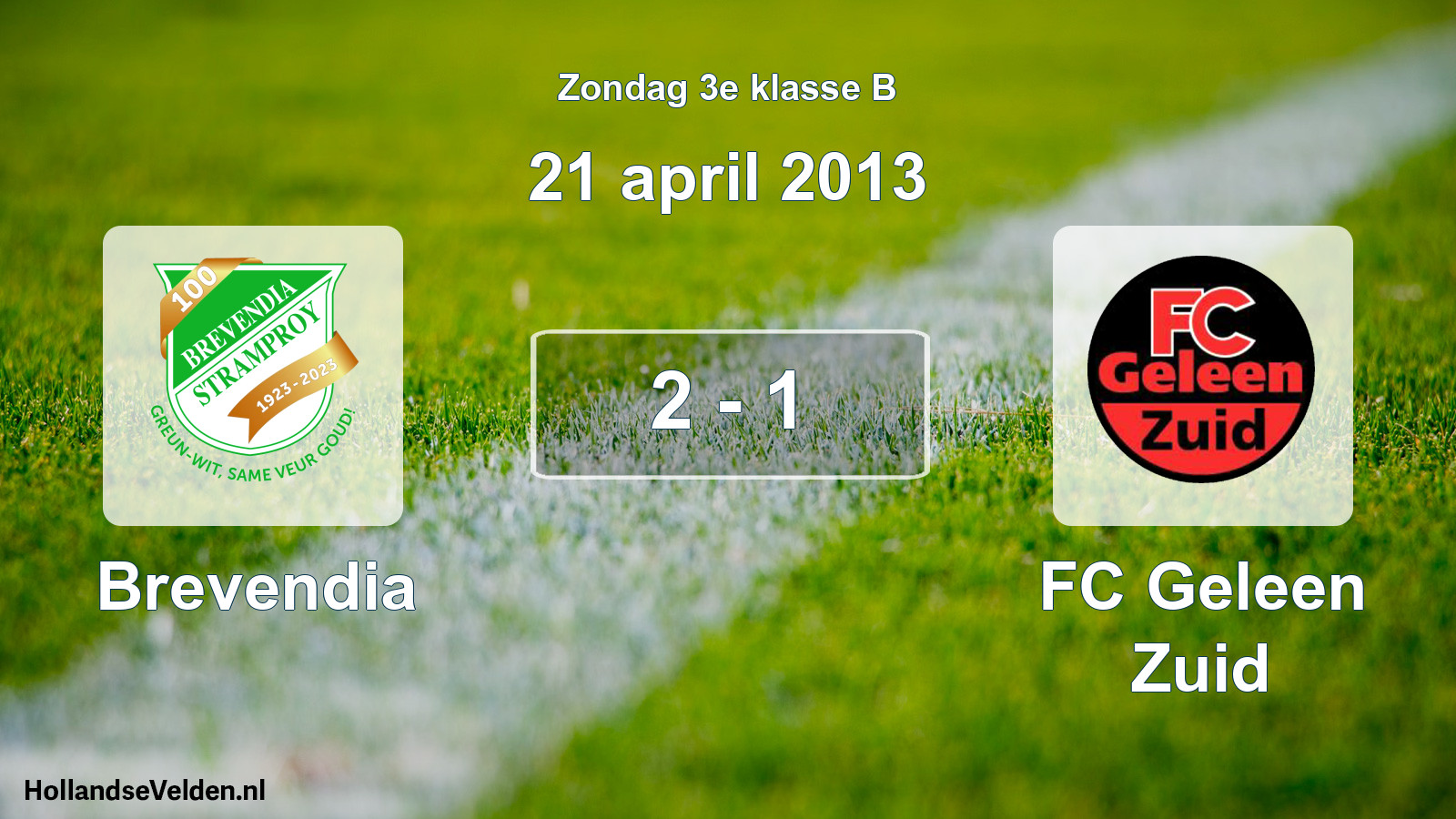 Total number of matches played: Brevendia - FC Geleen Zuid 2 - 1 (21 April 2013)