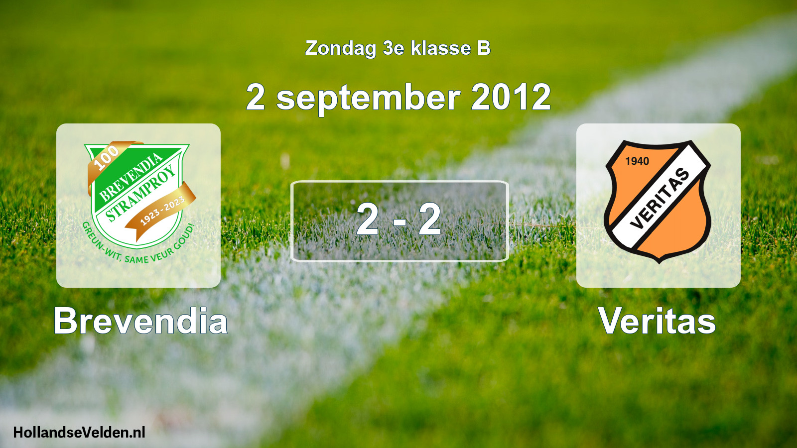 Total number of matches played: Brevendia - Veritas 2 - 2 (2 September 2012)