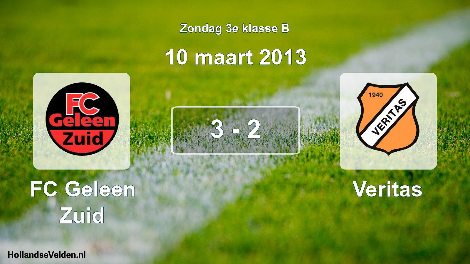 Total number of matches played: FC Geleen Zuid - Veritas 3 - 2 (10 March 2013)
