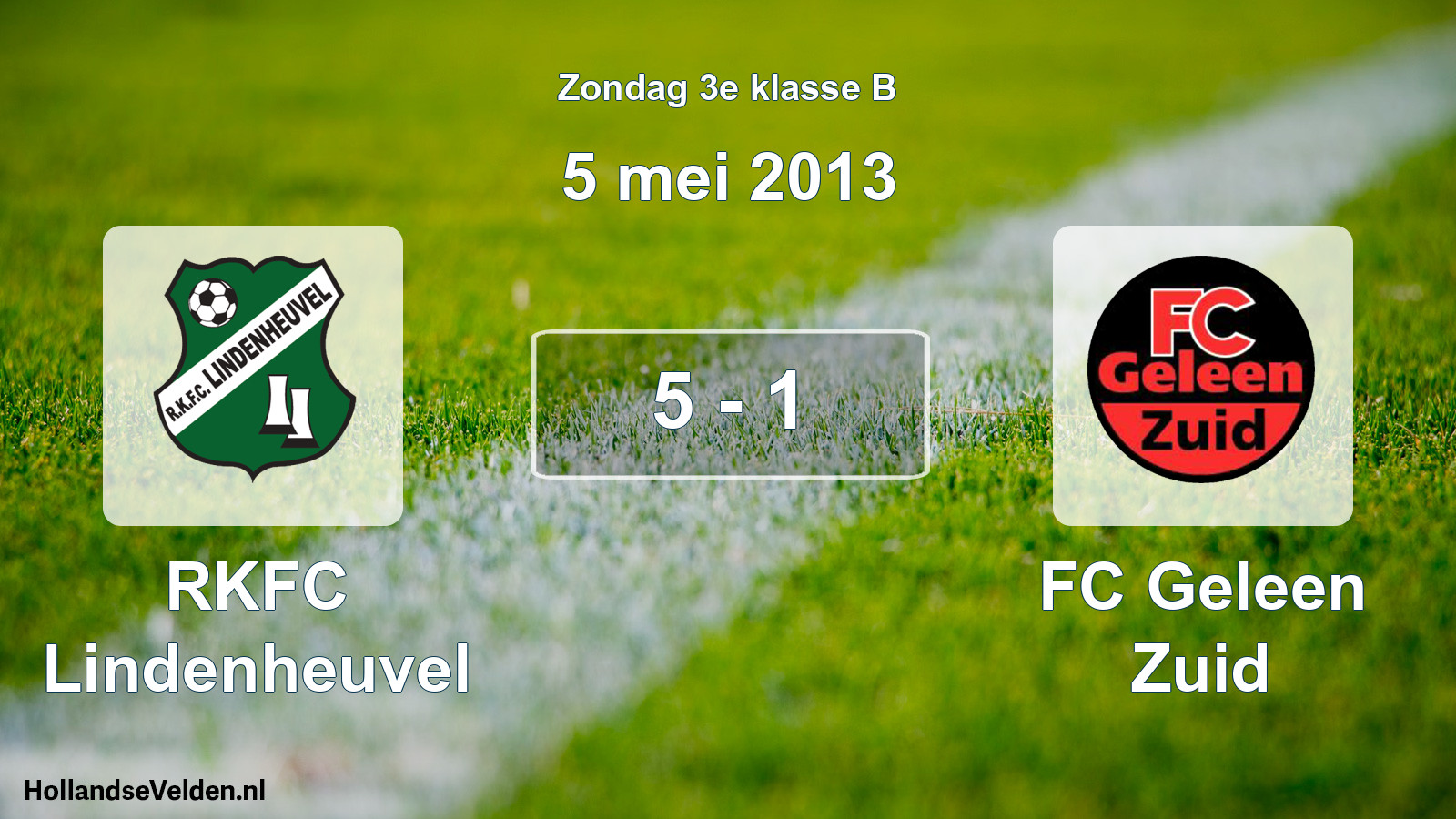 Total number of matches played: RKFC Lindenheuvel - FC Geleen Zuid 5 - 1 (5 May 2013)