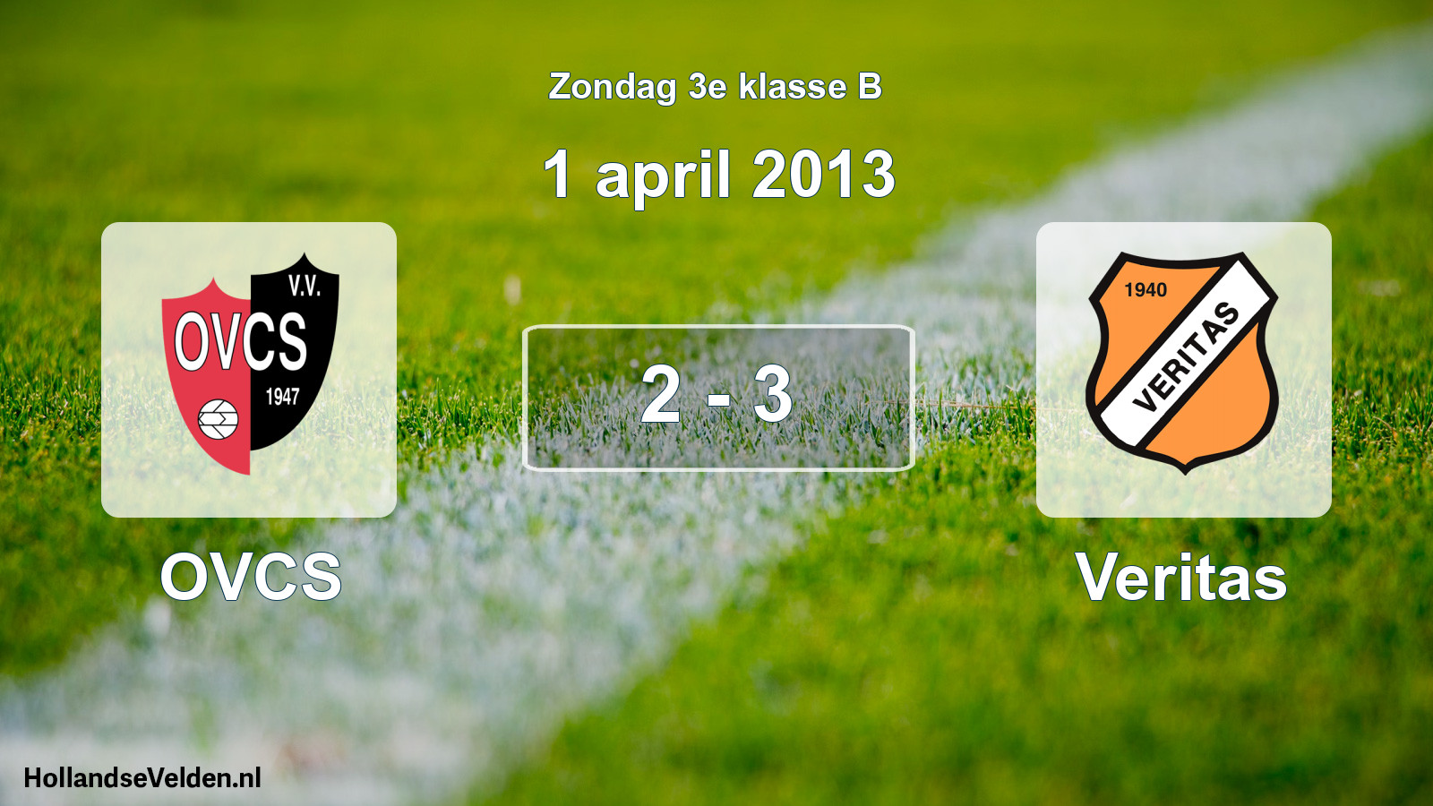 Total number of matches played: OVCS - Veritas 2 - 3 (1 April 2013)