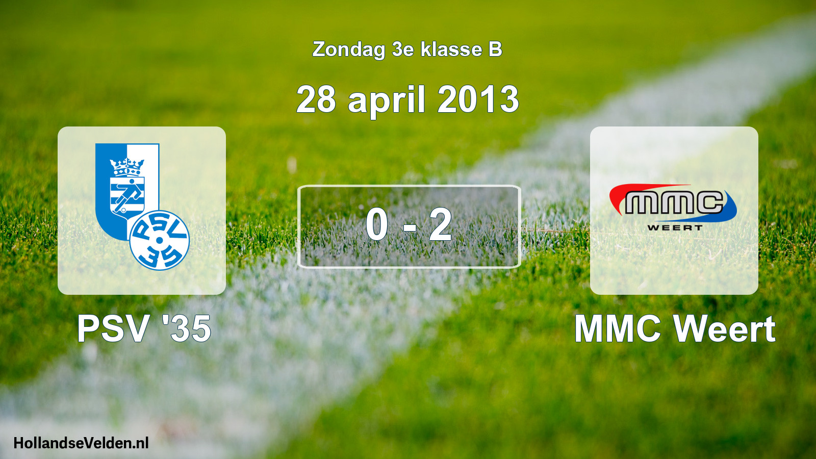 Total number of matches played: PSV '35 - MMC Weert 0 - 2 (28 April 2013)