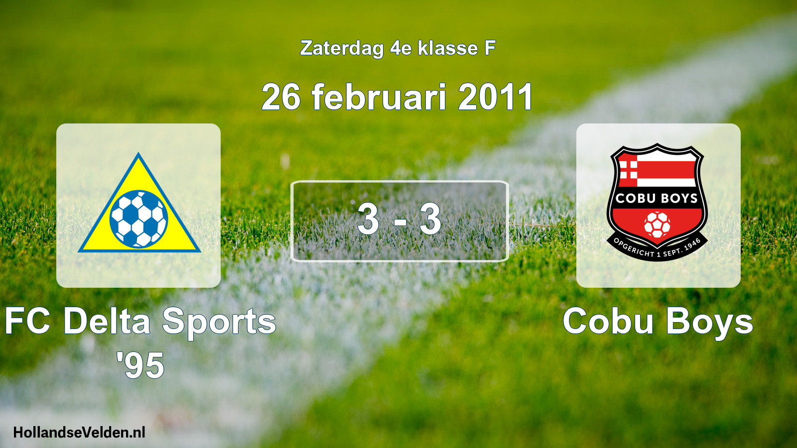 Total number of matches played: FC Delta Sports '95 - Cobu Boys 3 - 3 (26 February 2011)