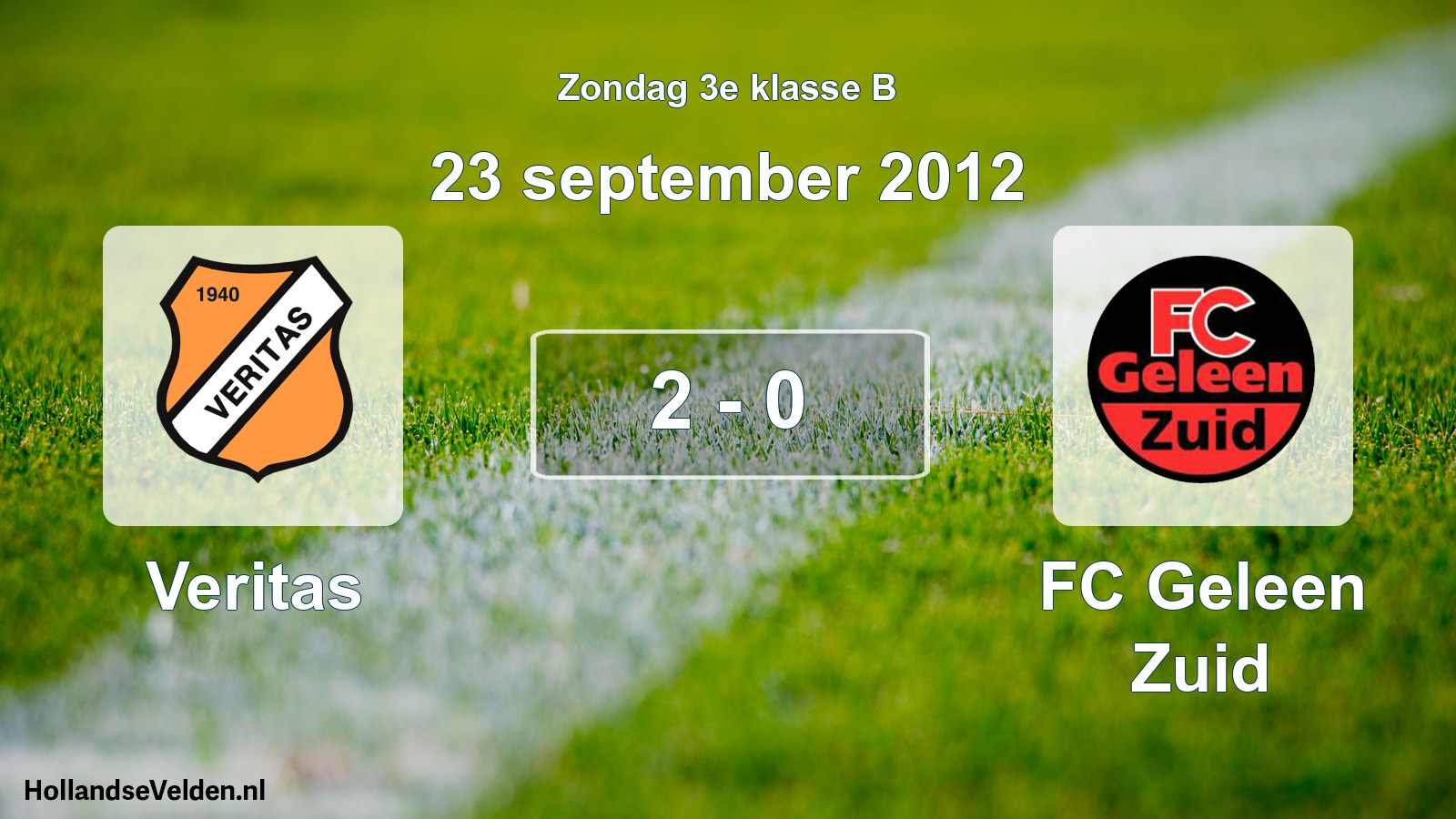 Total number of matches played: Veritas - FC Geleen Zuid 2 - 0 (23 September 2012)