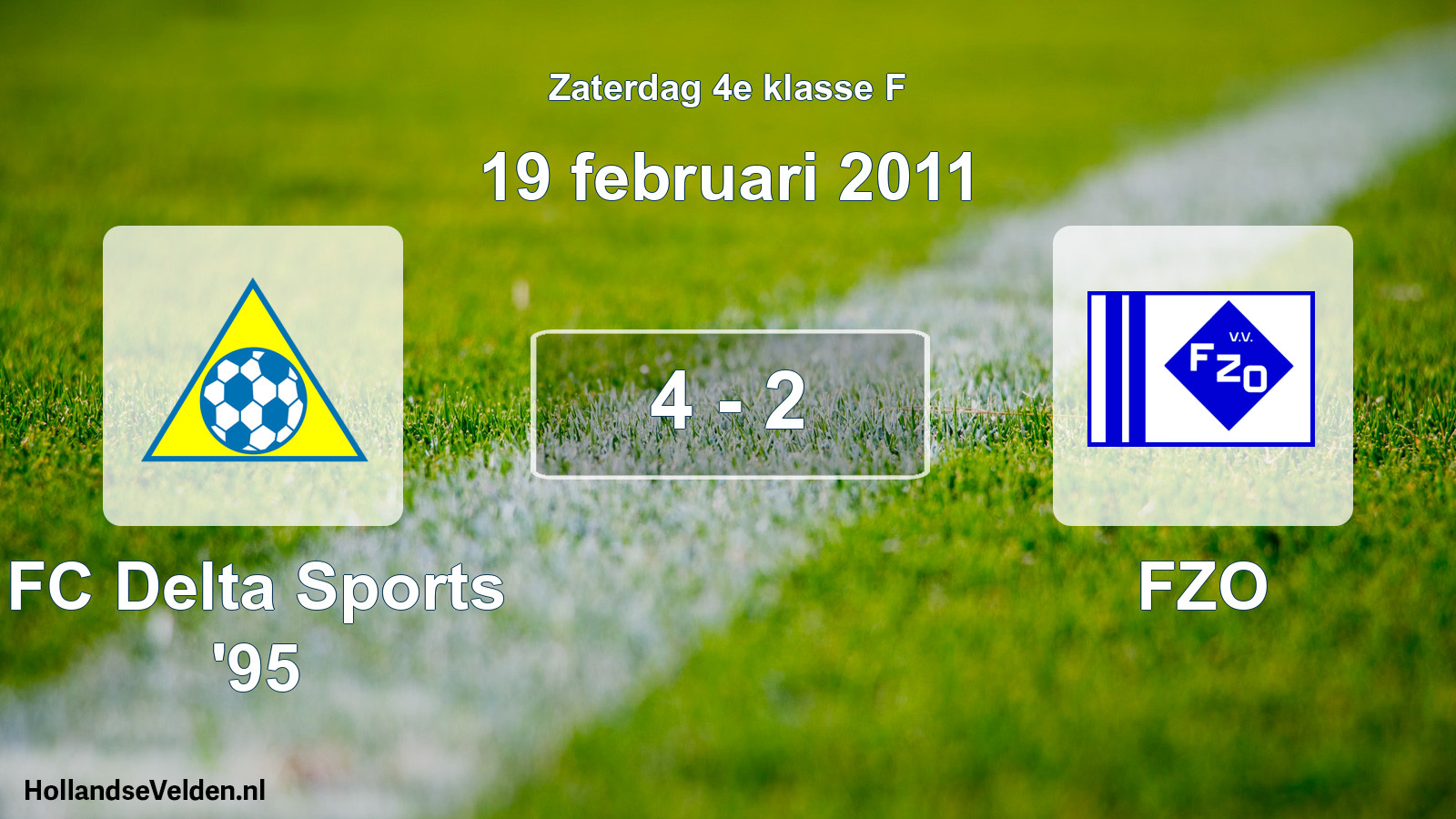 Total number of matches played: FC Delta Sports '95 - FZO 4 - 2 (19 February 2011)