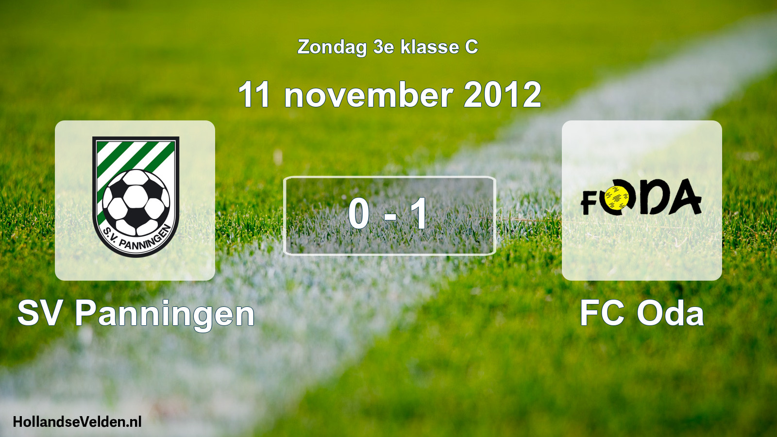 Total number of matches played: SV Panningen - FC Oda 0 - 1 (11 November 2012)