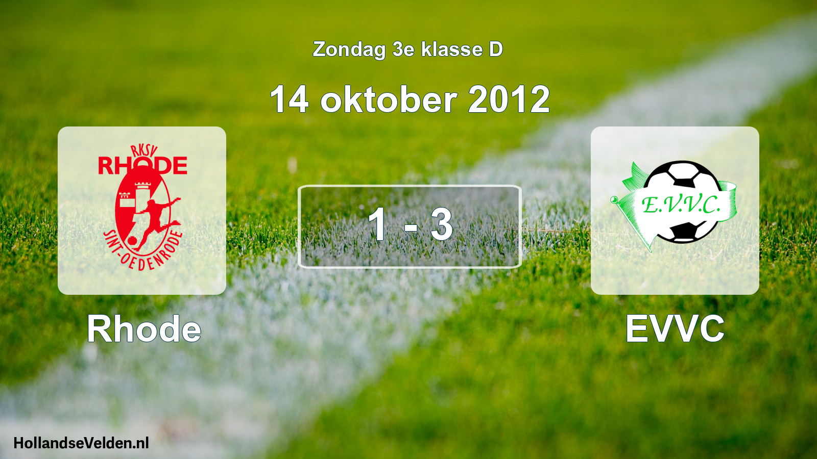 Total number of matches played: Rhode - EVVC 1 - 3 (14 October 2012)
