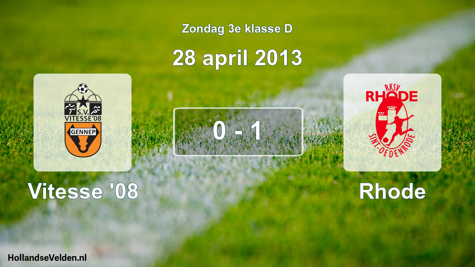 Total number of matches played: Vitesse '08 - Rhode 0 - 1 (28 April 2013)