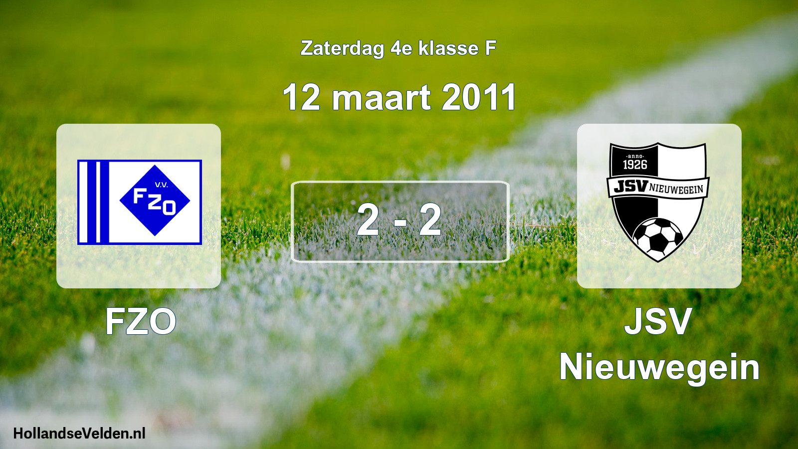 Total number of matches played: FZO - JSV Nieuwegein 2 - 2 (12 March 2011)