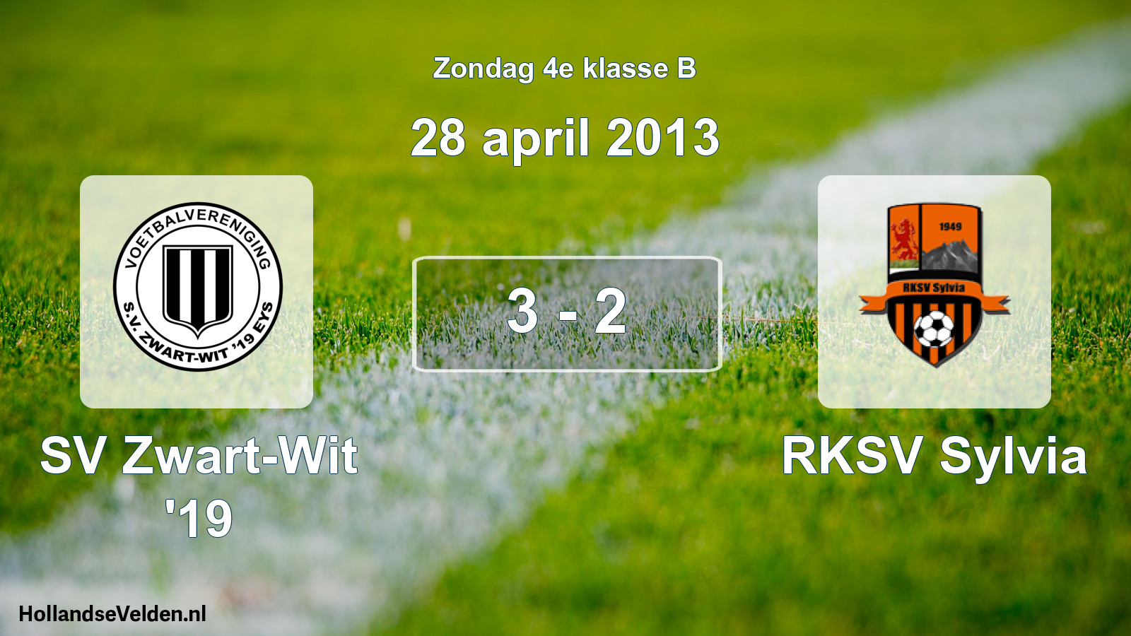 Total number of matches played: SV Zwart-Wit '19 - RKSV Sylvia 3 - 2 (28 April 2013)