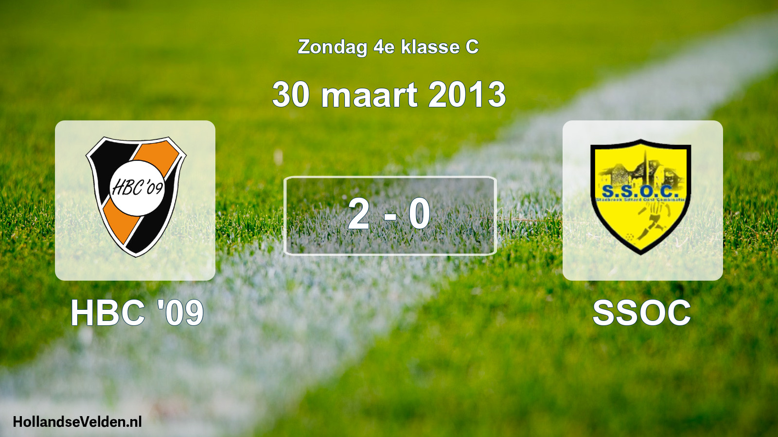 Total number of matches played: HBC '09 - SSOC 2 - 0 (30 March 2013)