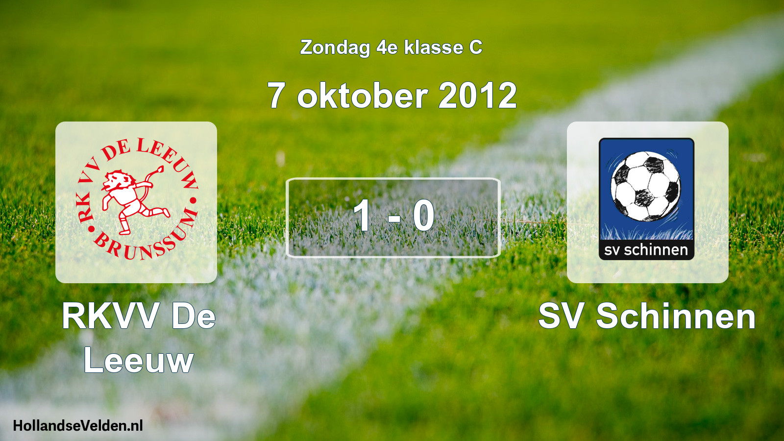 Total number of matches played: RKVV De Leeuw - SV Schinnen 1 - 0 (7 October 2012)