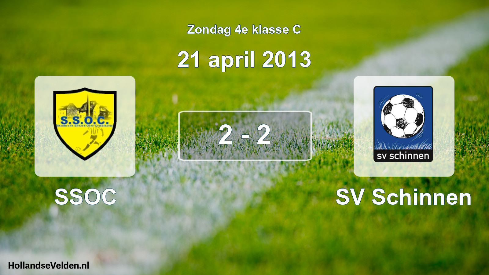 Total number of matches played: SSOC - SV Schinnen 2 - 2 (21 April 2013)