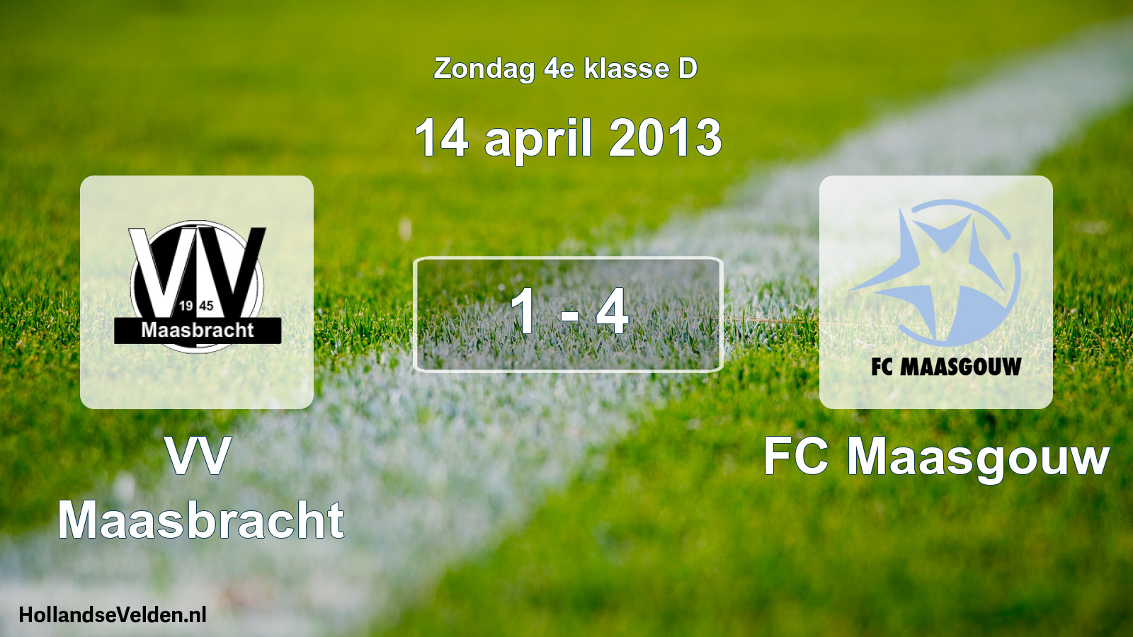 Total number of matches played: VV Maasbracht - FC Maasgouw 1 - 4 (14 April 2013)