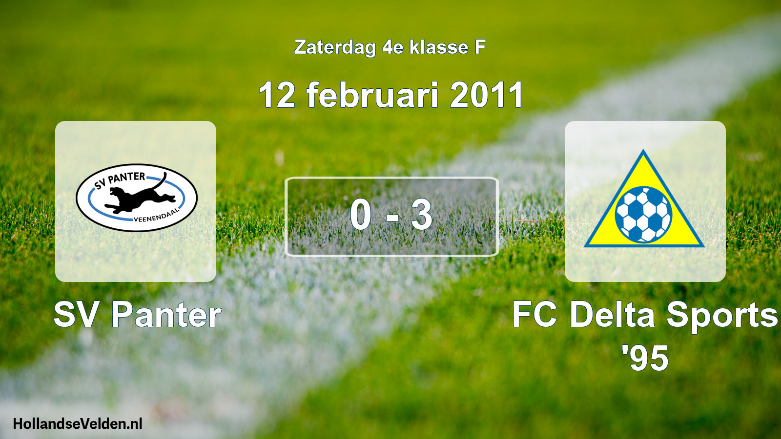 Total number of matches played: SV Panter - FC Delta Sports '95 0 - 3 (12 February 2011)