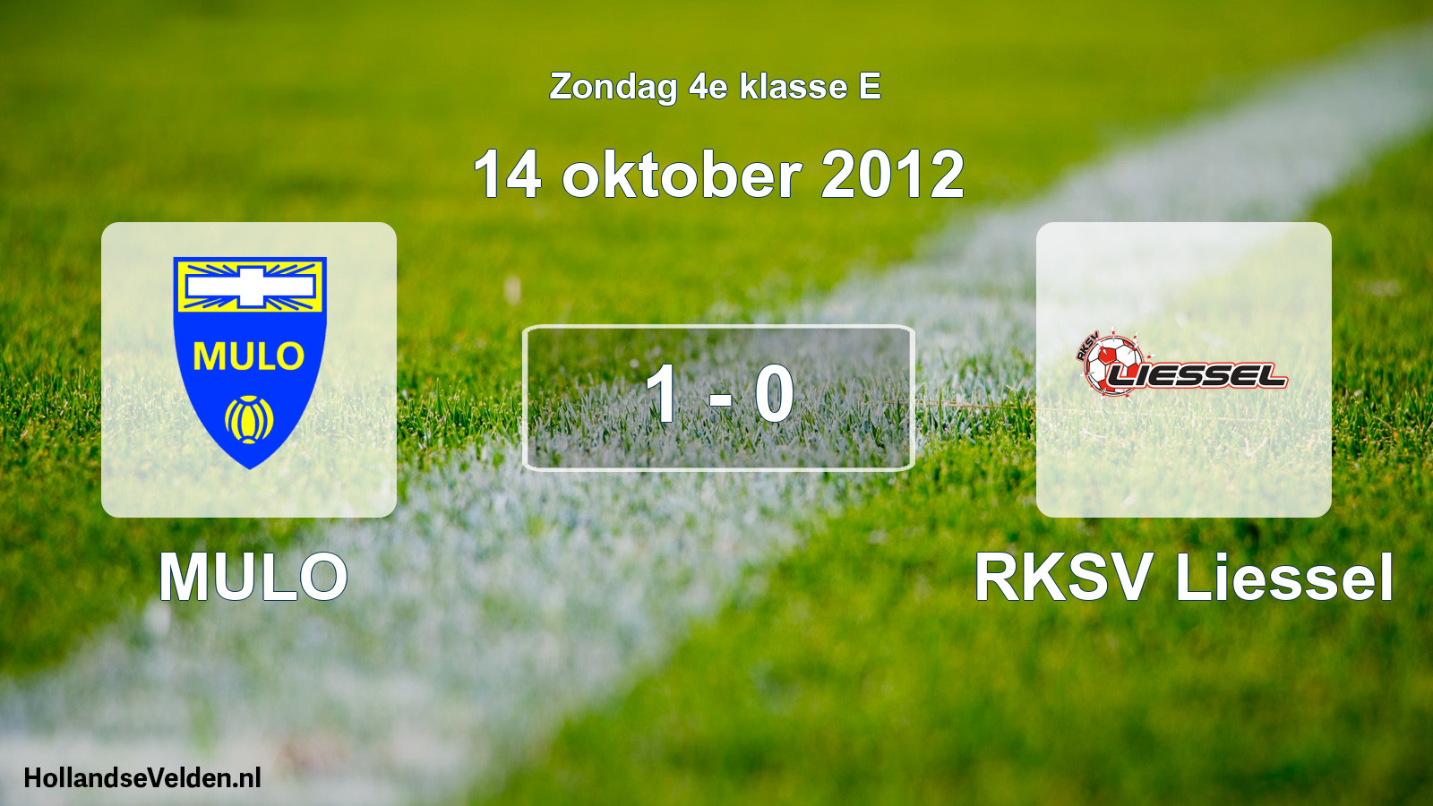 Total number of matches played: MULO - RKSV Liessel 1 - 0 (14 October 2012)