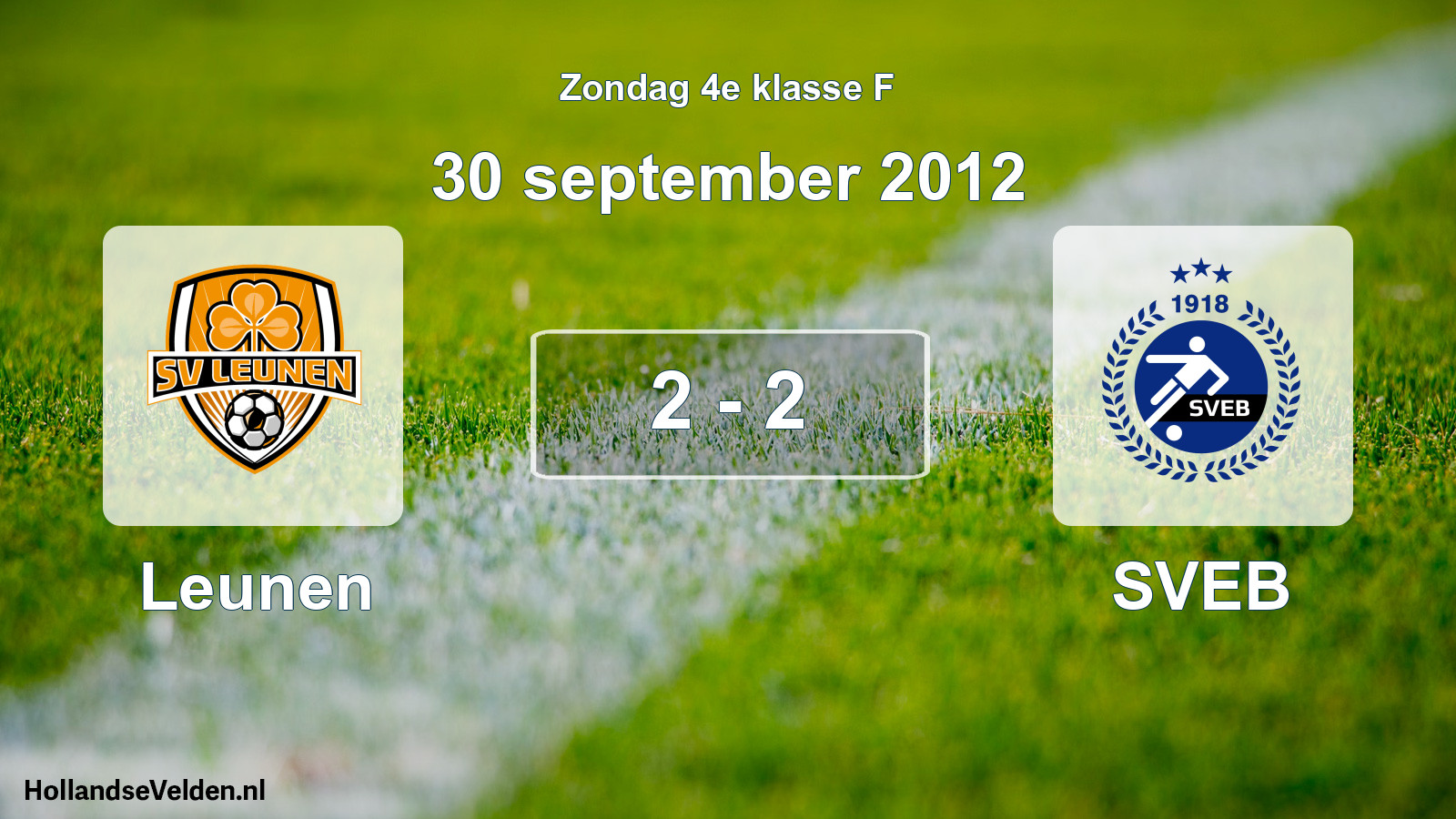 Total number of matches played: Leunen - SVEB 2 - 2 (30 September 2012)