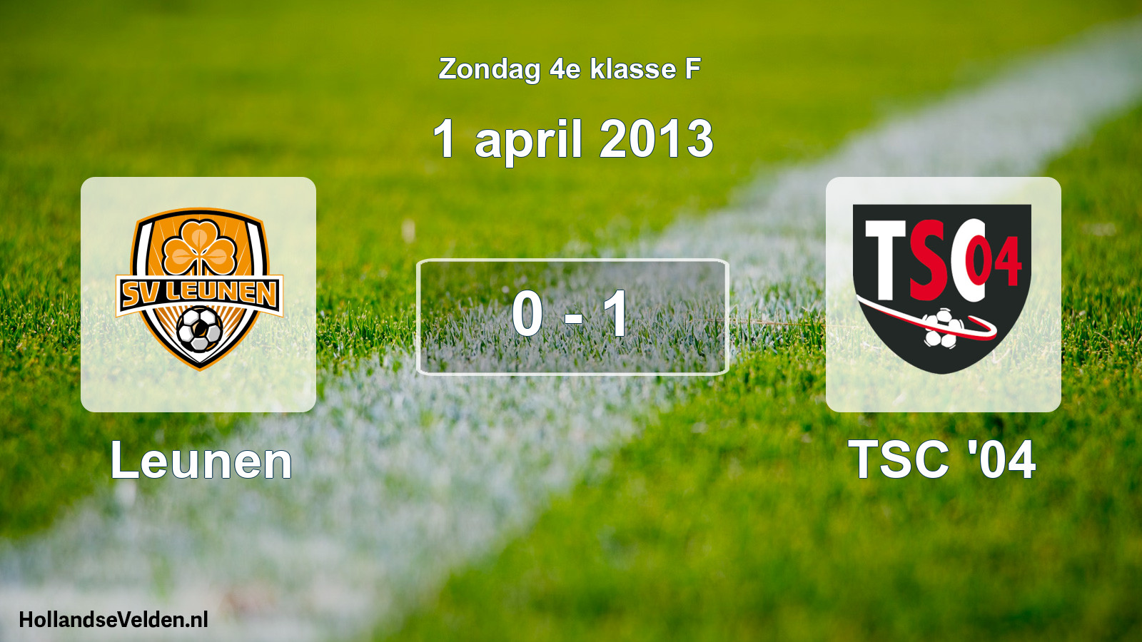 Total number of matches played: Leunen - TSC '04 0 - 1 (1 April 2013)